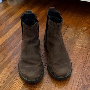 Women’s Sorel Lennox Chelsea Winter Leather Short Ankle Boots (Blackened Brown)